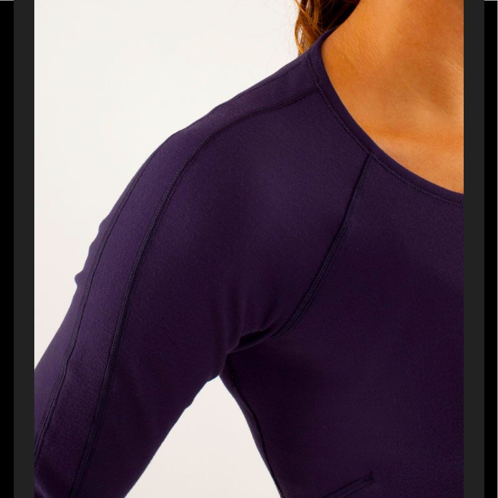 Lululemon Runder Under Reversible Long Sleeve Raspberry Glo Lite RULU Sz Small - Picture 16 of 16